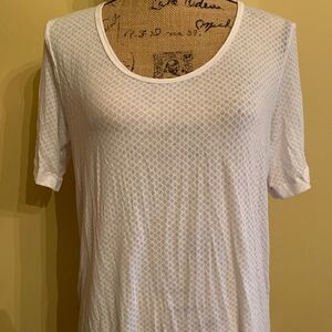 Lululemon sheer patterned white t-shirt size M